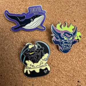 Authentic Disney Fantasia Set of Three Pins